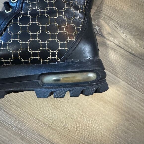 Y2K Nike ACG Women’s Combat Hiking Black And Yellow Boots Size 8 Outdoor Durable - Picture 7 of 10